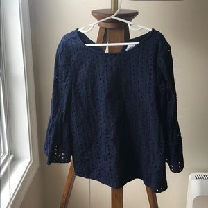 Gap bell sleeve eyelet shirt